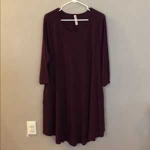 Purple sweater dress